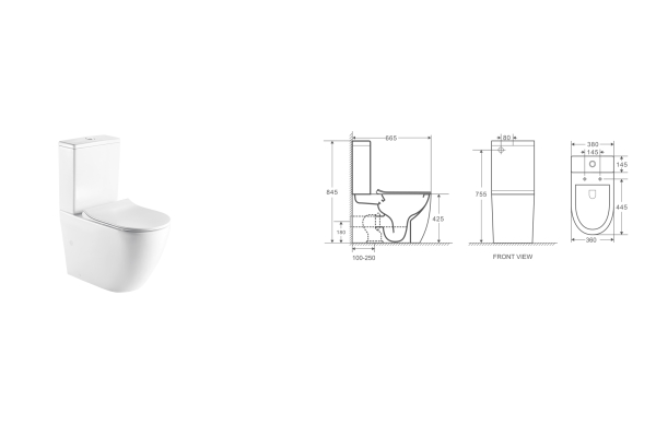 Унитаз-компакт Alcora Luvia, безободковый, микролифт купить по цене 29 ...?